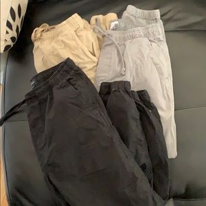 🎉🎉3 Pairs of Men’s SMALL joggers-GREY/BLK/BEIGE